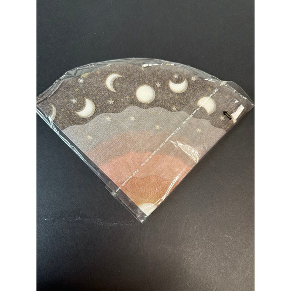 Nareg International Rice Paper Napkins Moon Phases Stars Space Tissue 15 Ct. - Picture 2 of 4